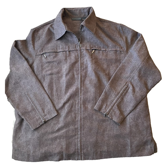 Relativity Women Jacket Womens Plus Size 1X Brown Zip Up Lightweight Sports Coat - Picture 3 of 12